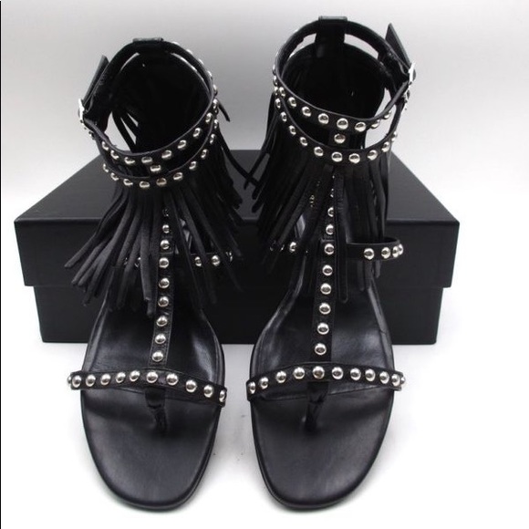 Saint Laurent Shoes - Saint Laurent NWT Nu Pieds Fringe Sandals